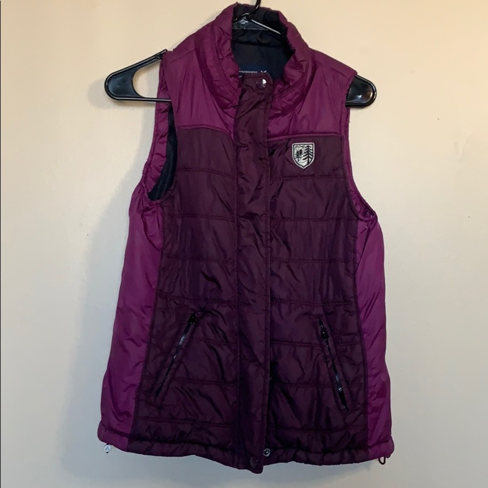 AEO Purple Puffer Vest